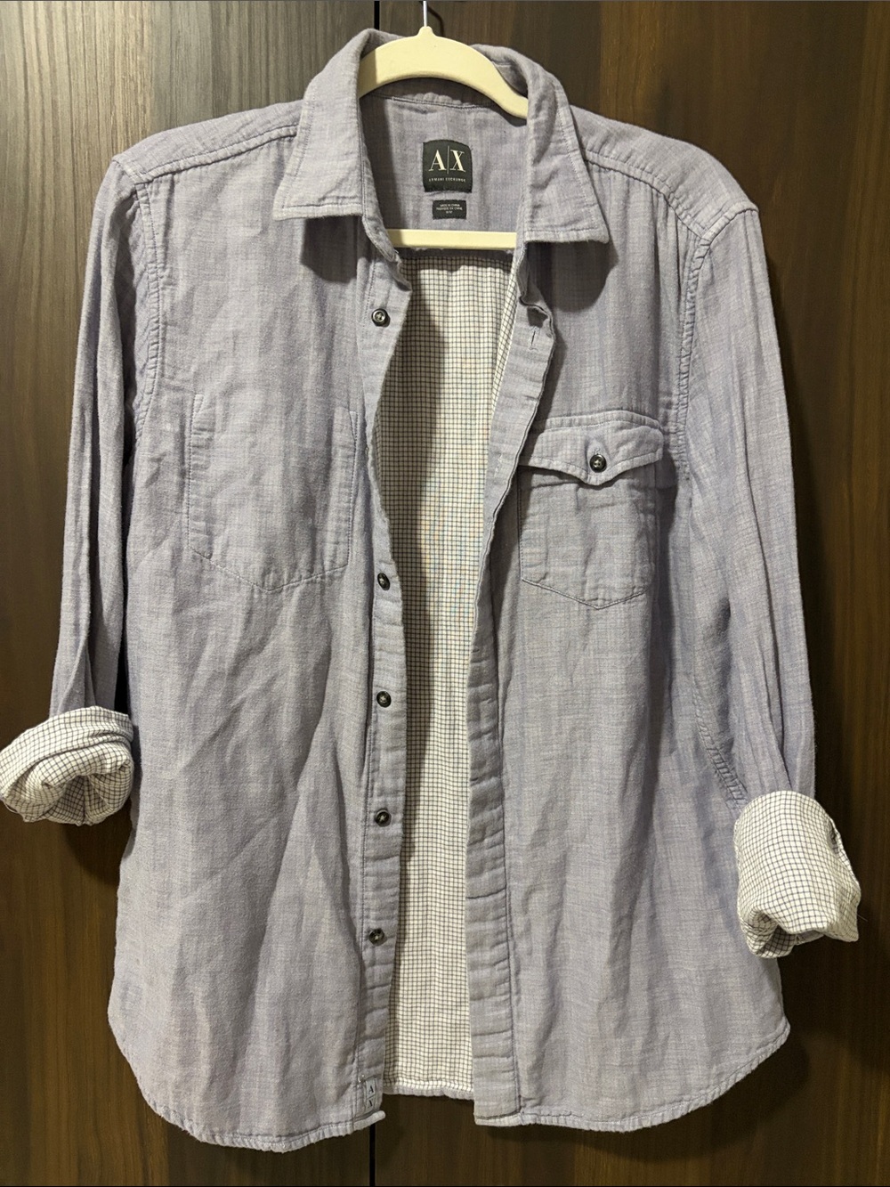 Armani Exchange Light Gray Casual Shirt Jacket